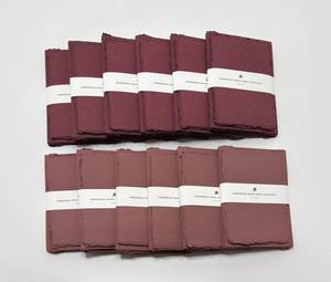 Juego de tarjetas y sobres de papel hechos a mano, con borde decorativo, tarjetas de felicitación en blanco, juego de invitaciones de boda, artículos de papelería ecológicos. - Product Image 4