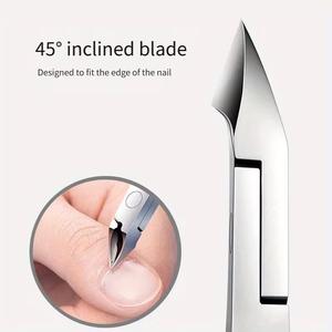 Coupe-ongles professionnel en acier inoxydable Morje D-501, lame biseautée pour le soin des ongles des doigts, usage adulte - Product Image 4