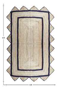 Tapis en jute tressé à la main, respectueux de l'environnement, tailles personnalisables pour salon et chambre d'enfant - Product Image 3