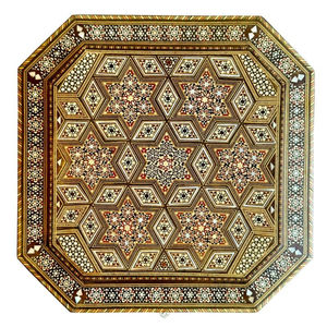 Plateau de service en bois sculpté à la main, style marocain, décoration pour la maison, plateau de service en gros, article décoratif pour la cuisine et la salle à manger - Product Image 2