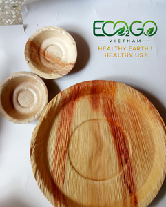 100% Compostable Areca Palm Leaf Dinner <b>Plates</b> | Zero Waste Biodegradable <b>Disposable</b> Wooden Tableware | Chemical Free Eco <b>Plates</b> - Product Image 3