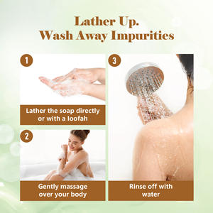 Jabón Corporal Humectante Nisha Neem & Tulsi en Barra de 125g, Sin Parabenos, Vegano, Limpieza Suave para Todo Tipo de Piel, Hombres y Mujeres - Product Image 2