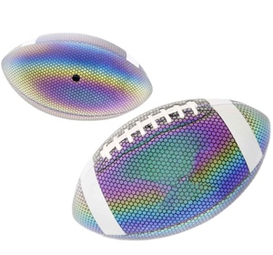 Balón de Rugby Luminoso Reflectante de Alta Retención de Aire con Cámara de Butilo, Ideal para Juegos Nocturnos y Entrenamiento - Product Image 1