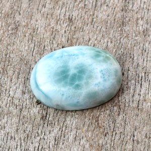 Lot en gros de pierres précieuses naturelles Larimar bleu ovale 5x7mm, cabochon à dos plat, calibrées, qualité AAA++ pour la fabrication de bijoux - Product Image 2
