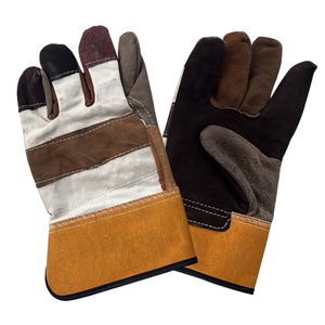 Venta Directa de Fábrica, Guantes de Trabajo de Cuero Vacuno Reforzado con Puño de Goma, Resistentes, Antivibración, a Bajo Precio - Product Image 1