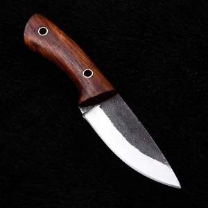 Couteau de chasse artisanal en acier au carbone de qualité industrielle avec manche en bois et étui en cuir pour le camping en plein air - Product Image 3