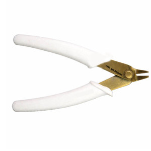 Pince à couper les extensions de cheveux en acier inoxydable, outil professionnel pour enlever les extensions de cheveux, poignée ergonomique dorée et blanche, durable - Product Image 1