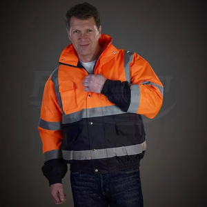 Reflective Waterproof Polyamide <b>Work</b> <b>Jacket</b> High Visibility <b>Construction</b> Workers' Winter <b>Jacket</b> Custom Made OEM Service Unisex - Product Image 6