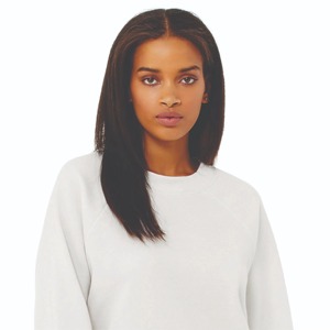 Sweat-shirt blanc tendance pour femme, col rond, manches longues, en coton tricoté, couleur unie, décontracté, pour l'automne, fournisseur OEM - Product Image 2