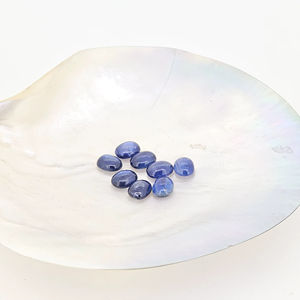 Piedra de Cianita Azul de 7x9 mm, Forma Ovalada, Hecha a Mano para Joyería, Pendientes, Anillos, Piedras Preciosas Azules Naturales de la Mejor Calidad, Piedra Suelta - Product Image 1