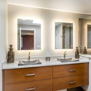 Ensemble de meubles de salle de bain JY Project, sur mesure, de luxe, européen, avec double vasque, résistant à l'eau, miroir, moderne, mural - Product Image 3