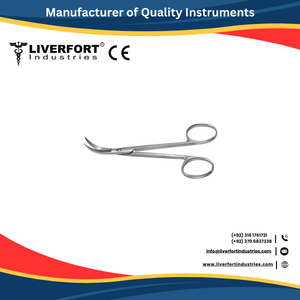 Tijeras Potts Smith de Alta Calidad, Super Corte, Anguladas, para Cirugía Plástica y Lifting Facial, Instrumentos Quirúrgicos de Acero Inoxidable, CE - Product Image 3