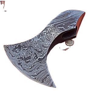Hacha Tomahawk Jexmoo de Acero de Damasco con Patrón Trenzado, Hecha a Mano, de Grado Industrial, con Funda de Cuero, Regalo para Papá, para Actividades al Aire Libre - Product Image 1