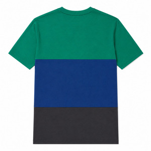Camisetas de verano personalizadas OEM para hombre, estilo casual, con paneles tricolor, estilo urbano, con bloques de color liso. - Product Image 3