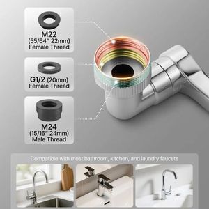 Accessoire de pulvérisation rotatif avec bras robotique pour cuisine et salle de bain, accessoires pour robinet de cuisine - Product Image 6