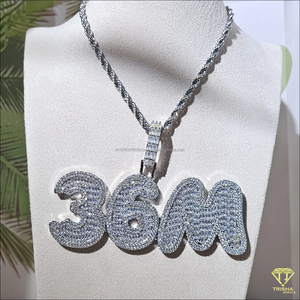 จี้รูปทรงฟองสบู่แบบกำหนดเอง "36M" ประดับเพชรแบบ Iced Out สไตล์ฮิปฮอป สร้อยคอแฟชั่น ขายส่ง - Product Image 6