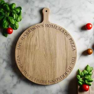 Handmade Wooden Steak <b>Pizza</b> Plate | Eco-Friendly Solid Wood Serving Tray - Product Image 4