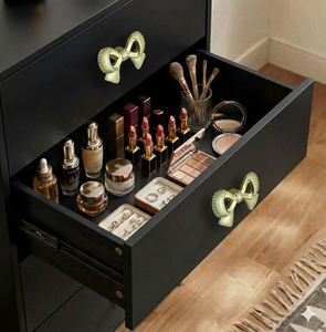 Poignée de meuble de luxe contemporaine en alliage de zinc doré en forme de nœud avec garniture en acrylique pour cuisine, salle de bain, salle à manger, commode et décoration de salon - Product Image 6