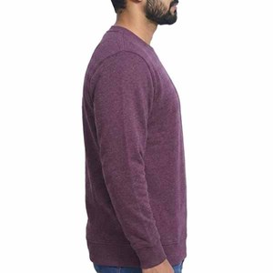 เสื้อสเวตเชิ้ตคอกลมสีพื้นสำหรับผู้ชาย ทรงปกติ ผ้าฝ้ายถัก 100% สวมใส่สบายๆ แขนยาว สีน้ำเงิน เหมาะสำหรับฤดูใบไม้ร่วง - Product Image 5