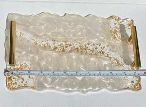 Resin <b>Tray</b> Decor with <b>Small</b> Resin Pieces Elegant Decorative Serving and Organizer <b>Tray</b> For Home Kitchen And Dining From India - Product Image 2
