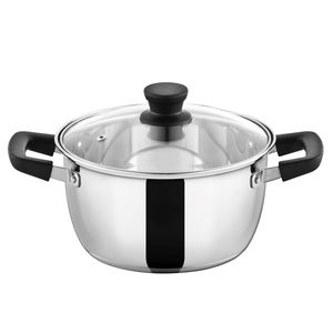 Olla de Aluminio con Tapa de Vidrio, Multifuncional, Apta para Gas e Inducción, Apta para Lavavajillas, Ligera, para Cocinar y Servir - Product Image 3