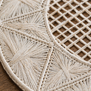 Premium Quality Handmade Raffia Frame Dori <b>Table</b> <b>Mat</b> 38 cm for Dining <b>Table</b> Coffee <b>Table</b> and Home Decor Use Available for Sale - Product Image 4