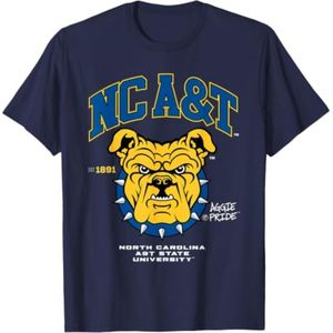 Camiseta NC A&T, Camiseta Informal de Manga Corta con Cuello Redondo de Algodón para Fanáticos de la Universidad North Carolina A&T Aggies, Ropa Deportiva Universitaria - Product Image 3