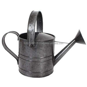 Traditional galvanized <b>water</b> <b>can</b> with long reach spout for watering hard-to-reach areas in greenhouse or vertical wall gardens - Product Image 5