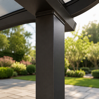 Abri de garage moderne de luxe pour 2 voitures, en alliage d'aluminium thermolaqué, avec auvent personnalisé pare-soleil et imperméable