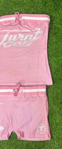 Ensemble deux pièces short et brassière sans manches sportif pour femme, en spandex, sublimation, style streetwear - Product Image 5