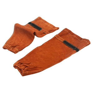Manches de protection individuelle en cuir de vachette résistant à la chaleur et aux flammes pour le soudage industriel et les pompiers - Product Image 3