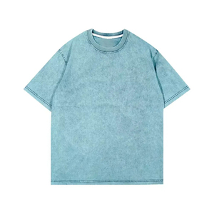 New Fashion 100% Cotton Acid <b>Wash</b> T-Shirt For Men Loose Fit Printed New Different Colors Best Factory Supplier T Shirt For Men - Product Image 6