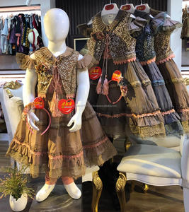 Robe de printemps en tissu de laine avec bandeau fantaisie au design étonnant nouveau style de poulet koti pour enfants - Product Image 2