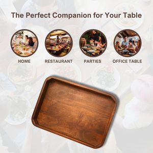 Plateau en bois pur aux bords arrondis pour une manipulation confortable, idéal pour le petit-déjeuner, les fêtes au lit ou l'usage quotidien - Product Image 4