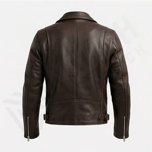 Veste de motard en cuir véritable pour homme NAI-0441B, de haute qualité, décontractée et élégante pour l'hiver, article de vêtement en gros, couleur personnalisable - Product Image 2