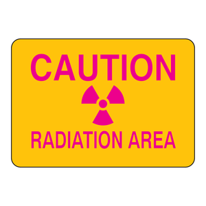 Panneau de signalisation de zone radioactive 7x10 pouces, utilisation intérieure/extérieure, Brady - Product Image 1