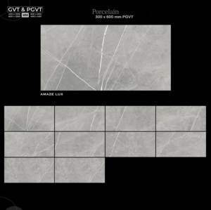Azulejos de Porcelana Cerámica GVT PGVT con Aspecto de Mármol Brillante de 300x600 mm, Suavidad Satinada Premium, para Baños de Lujo, Calidad de Exportación - Product Image 4
