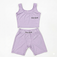 Ensemble de sport deux pièces pour femme, haute élasticité, pour la course et le yoga, personnalisable avec logo, écologique et sans couture, vente en gros OEM