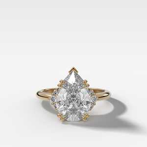 Luxury 18K Real <b>Gold</b> 3 Carat Pear Diamond <b>Ring</b> Wholesale Three Stone Proposal <b>Ring</b> CVD HPHT Lab Grown Diamond <b>Ring</b> Manufacturer - Product Image 1