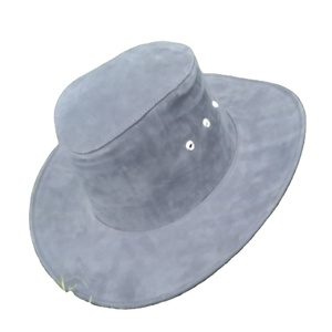 Tom Mix corona abierta sombrero de cuero negro Vintage vaquero elegante cuero genuino ala cubo sol cubo protección UV sombreros de playa - Product Image 1