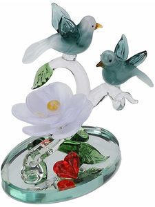 Cúpula de Vidrio Soplado a Mano con Diseño de Aves Voladoras - Pequeño Mundo de Vidrio, Decoración para el Hogar para el Año Nuevo Chino, Navidad, Abril - Product Image 2