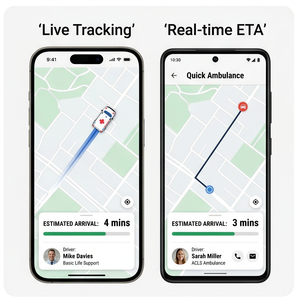 Application de réservation d'ambulance RoyalCraft – Ambulance d'urgence, réservation rapide, suivi en direct et SOS IOS/Android/Linux/Mac - Product Image 2