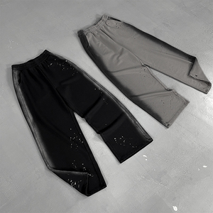 <b>Men</b> Painted Drip <b>Print</b> Elastic Waist Sweatpants Straight Casual Streetwear <b>Trousers</b> - Product Image 1