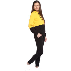 OEM Wholesale Women's Slim Fit Running Tracksuit Customized Hooded Collar Solid Pattern Sports Training and Jogging Wear - Product Image 4