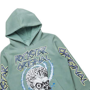 Conjunto de Chándal OEM Personalizado de Verano con Lavado Ácido Vintage, Sudadera con Capucha y Pantalones Acampanados Desgastados, Estilo Urbano para Hombre, 100% Algodón - Product Image 5