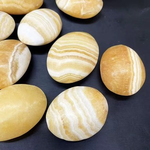 หินแคลไซต์สีเหลืองส้มธรรมชาติขัดเงาสำหรับตกแต่ง ขายส่ง - Product Image 3