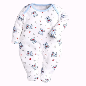 Proveedor mayorista de peleles de algodón para bebés, fabricante de peleles personalizados con estampado, ropa de bebé, pelele de algodón orgánico de bambú - Product Image 3