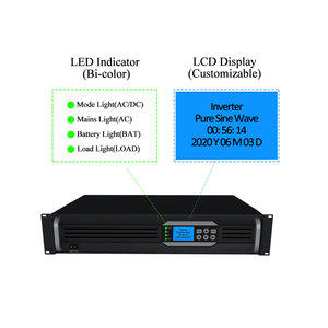 อินเวอร์เตอร์แบบแร็คคลื่นไซน์บริสุทธิ์เฟสเดียว 220V/230V 3KVA 24V พร้อมจอแสดงผลพลังงานแบบเรียลไทม์ ความถี่เอาต์พุต 50Hz/60Hz - Product Image 4