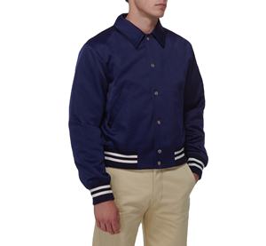 Chaqueta Deportiva Ligera de Satén para Hombre, Estilo Universitario, con Logotipo Bordado Personalizado en la Parte Delantera, Estilo Urbano, Disponible en Varios Tamaños - Product Image 3