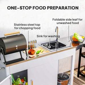 Tavolo da campeggio all'aperto con griglia per la spedizione vietata da per - Product Image 3